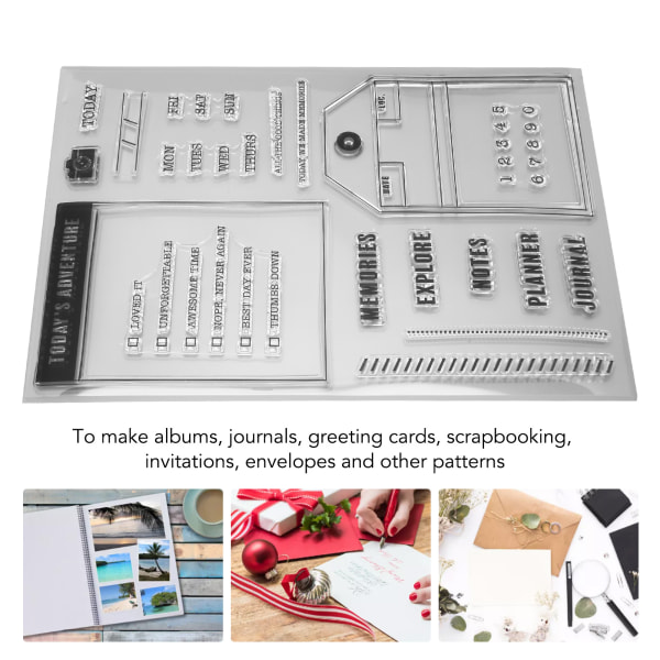 6 STK klare stempel dekorative stempler til kortfremstilling DIY Scrapbooking Album Paper Crafts T1993