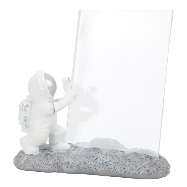 Astronaut Statue Ornament med Fotoramme Desktop Resin Dekorativ Ornament til Børneværelse