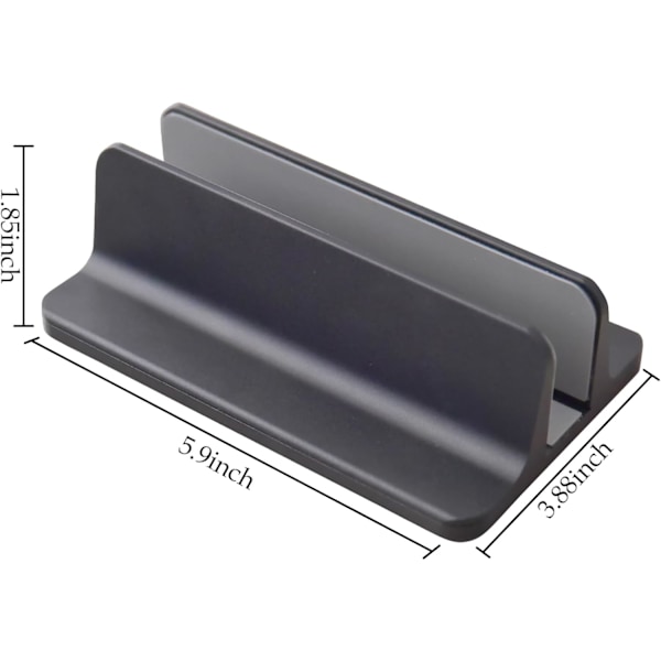 Vertikalt laptopställ med justerbar docka, platsbesparande hållare för de flesta 17,3\" bärbara datorer, stabil och säker design, svart Black
