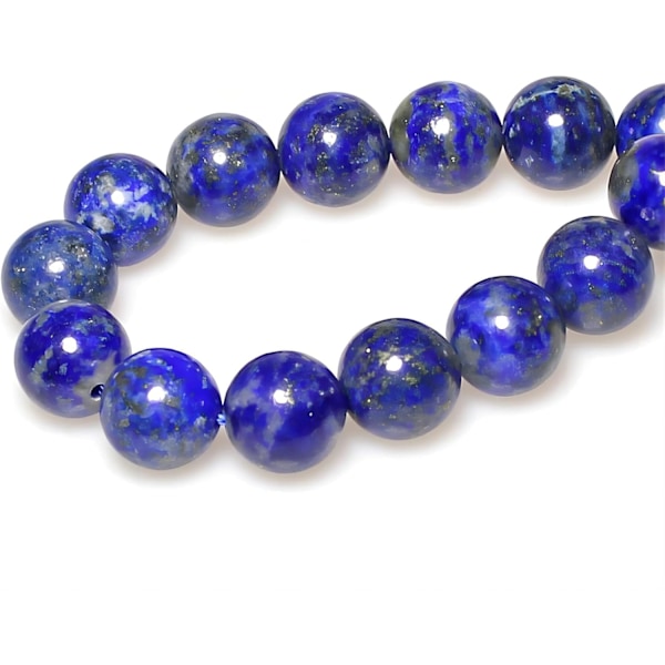 Naturliga runda stenpärlor kungsblå 8mm Lapis Lazuli lösa ädelstenspärlor för smyckestillverkning armband halsband 43st
