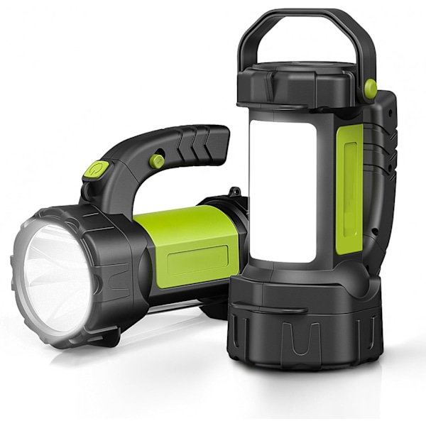 AlpsWolf Uppladdningsbar Campinglykta - 800LM LED, 3600mAh Batteri 2 - i - 1 Spotlight & Lykta för Nödsituationer Vandring & Strömavbrott green
