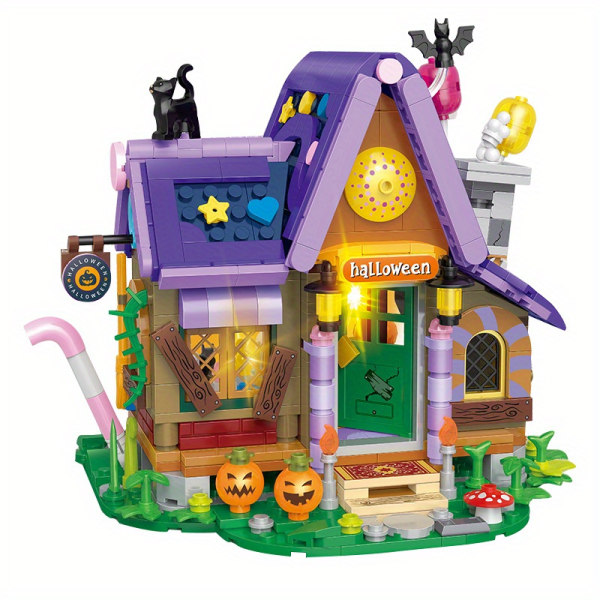 780st KXMG Mini Halloween byggklossar Leksak Kreativitet Set Hus DIY Utbildning Barn Leksaker Pojkar Flickor Halloween Gåvor Dekoration