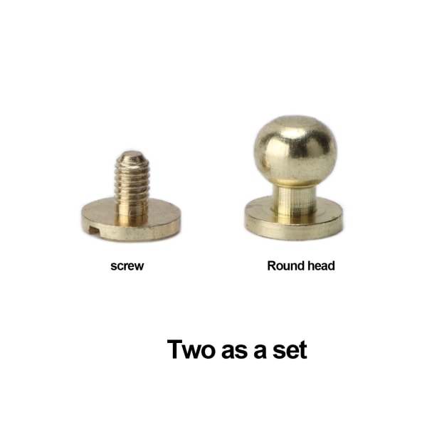 20set Brass Rivets Abrasion Resistance Imitation Gold Luggage Hardware Accessories for Craft Enthusiasts7x6mm
