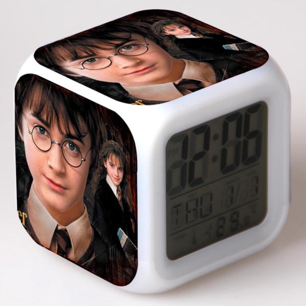 Harry Potter väckarklocka Harry Potter Harry Magic Färgglad stämning LED-ljusande väckarklocka（6）
