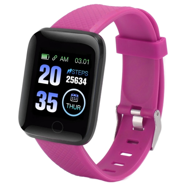 116 Plus Smart Watch 1,3 tums TFT färgskärm IP67 vattentät sport Smart Watch med Bluetooth meddelandepåminnelse Purple