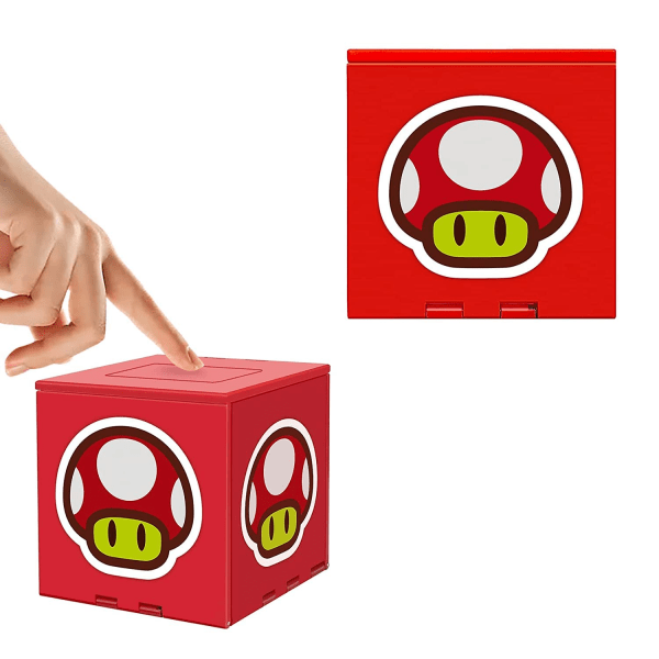 Kompatibel med Nintendo Switch, Extra Large Capacity Switch Game Case, Uppgraderad 41 Slots Switch Game Card Storage Box, Press to Unfold Fun Card Case Q Yellow