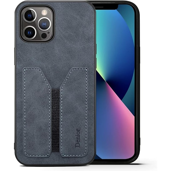Fodral för iPhone 12 Pro, PU Läder Plånboksfodral med Kreditkortsfack Ultra Slim Skyddsfodral för iPhone 12 Pro 6.1 tum (gr