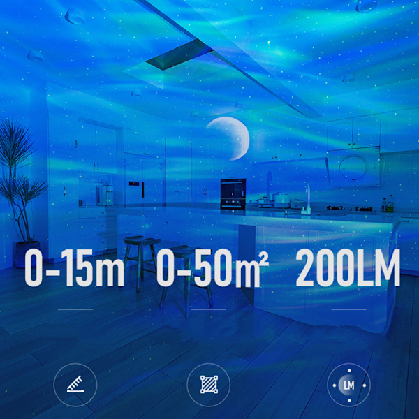 LED-projektorlampor, Galaxy-projektor Ocean Wave