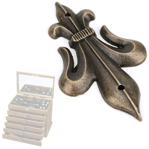 10 stk. hjørner i zinklegering cyan bronze DIY smykkeskrin album bog kantdæksel tilbehør L 54x33mm