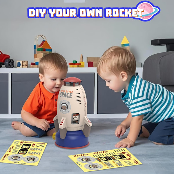 Sprinkler Raket Launcher Legetøj til Børn - Udendørs Vandlegetøj Vandstænk Raket, Sommerhave Plæner Vandlegetøj Spray 360-Graders Ro White rocket 25.40 x 12.70 x 12.70 cm