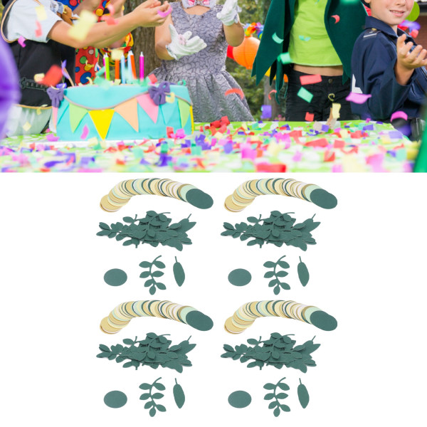 400 kpl Greenery Confetti Eco Friendly Paperi Uudelleenkäytettävä Jungle Confetti Baby Shower Konfetti dinosaurusteemajuhliin