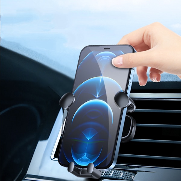 Puhelinpidike autoon [Päivitetty pidike ei koskaan putoa] Autopuhelinpidike, autotuuletusaukkoon kiinnitettävä handsfree-puhelinpidike autoon, sopii A-malliin