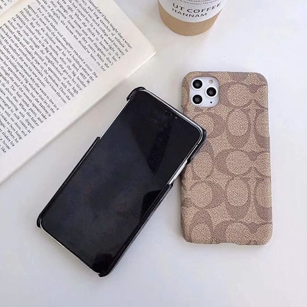 Luksusmærke til Apple iPhone 12 Pro Max Cover 6,7 tommer, Luksuriøst Stilfuldt PU Læder Ultra Slim & Tynd Blød TPU, Skridsikker, Faldsikker, S