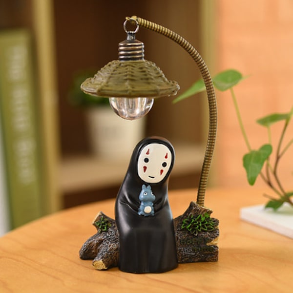 Anime No Face Man Figurer, Söta Cartoon Anime Nattljus Lampa Action Figur Leksaker för Barn Kid Hem Hus Decor (No Face Man)