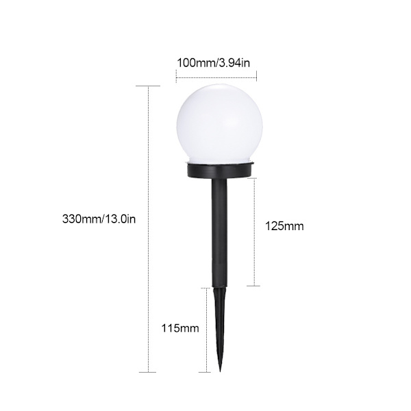 Set med 2 solcells-LED-lampor, RGB-LED, flerfärgad, 8 timmars batteritid