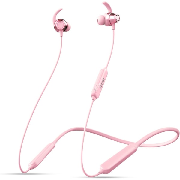 B1 Sonic 1 Bluetooth-hodetelefoner, trådløse Bluetooth-ørepropper med 35 timers spilletid, trådløse Bluetooth-hodetelefoner for sport, svettebestandige og IPX5-vannbestandige Pink