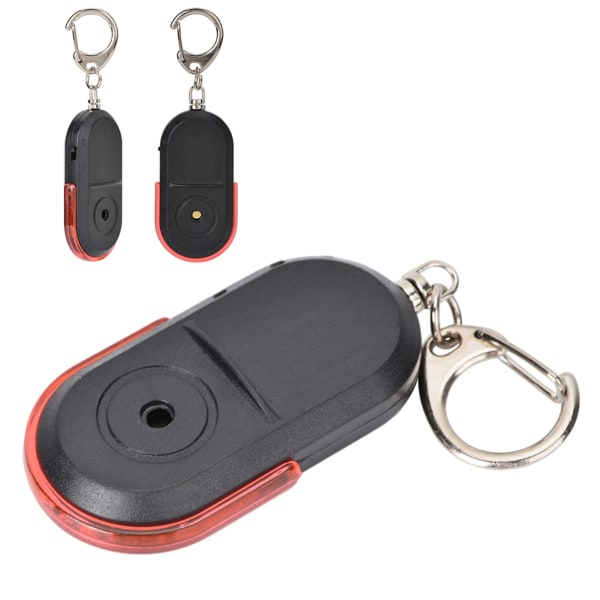 Trådløs Anti Lost Alarm Key Finder Plystrelyd LED-lys med batteri red