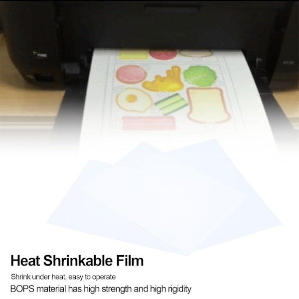 10 st krympfilm BOPS värmekrympbar film dubbelsidig utskrift handmålade tillbehör Translucent