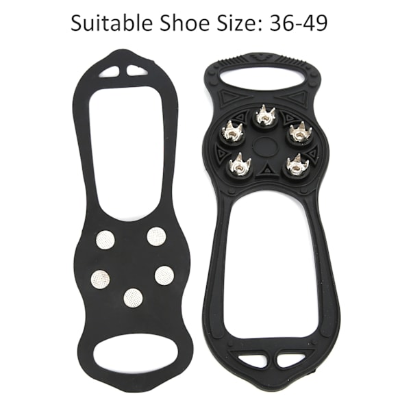 5Tooth Sne Vandre Søm Crampons Bjergbestigning AntiSlips Is Sko Spikes Dækker