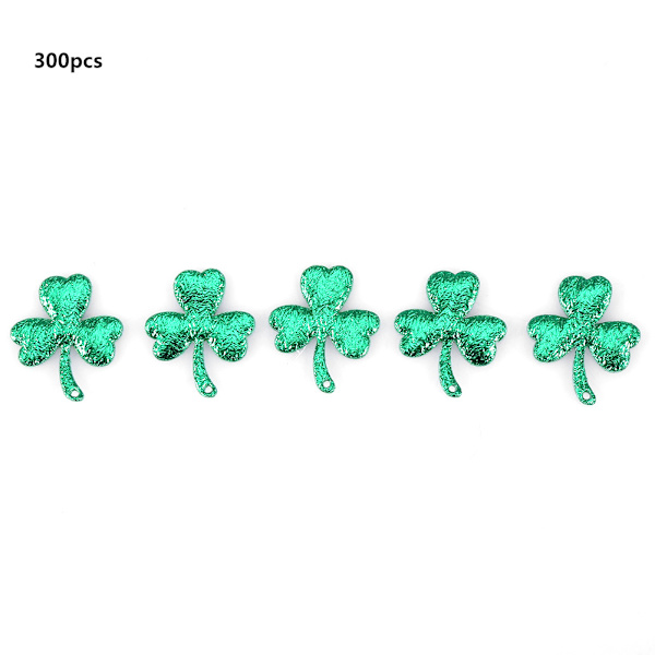 Onnen shamrock-konfetti, vihreä pöytäkonfetti joulujuhlan koristeluun, 300 kpl