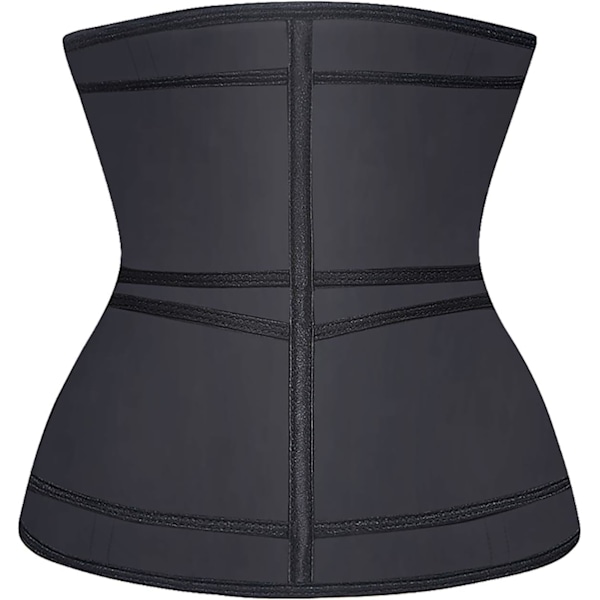 Vyötärövalmentaja naisille Lateksi Underbust JSculpt Double Training Belt Workout Sport Girdle C-black (Double Straps) S