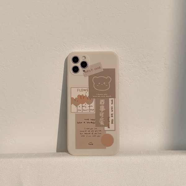 Yhteensopiva iPhone 11 Pro Max -kotelon kanssa, jossa on söpö karhu 3D-sarjakuvakuvio naisille ja tytöille, pehmeä silikonisuoja iPhone 11 Prolle