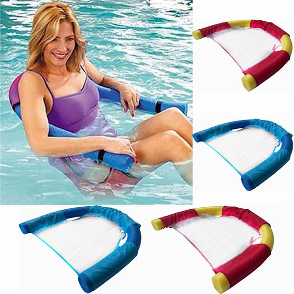 Flydende svømmestol til vand Mesh Pool Noodle Stol U Sæde Svømmebassin Float Svømmebassin Noodle Floats til pool Blue