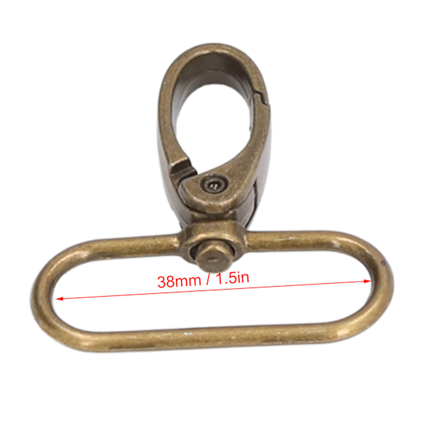10 st nyckelringkrokar 360° rotation fint utförande roterande krok klämma nyckelringklämma Bronze