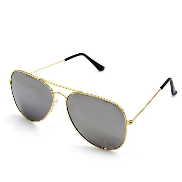 Solglasögon för Män Kvinnor Polariserade Glas Körglasögon - UV 400 Skydd Mode Pilotstil 60MM gold