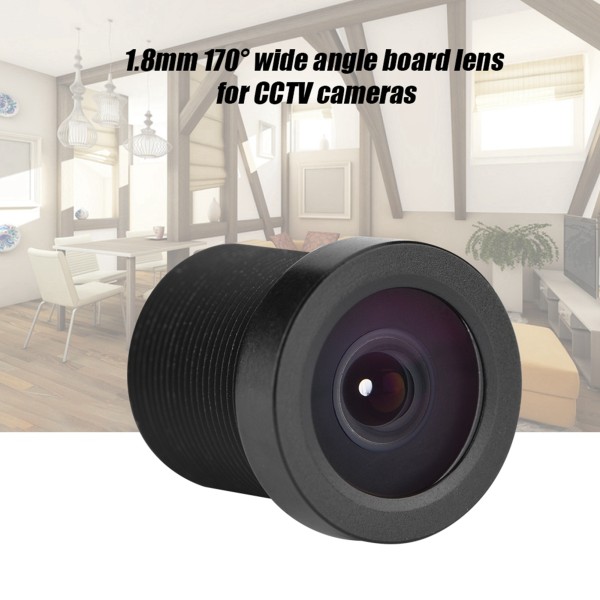 1,8 mm 170° laajakulmainen 1MP IR Board -linssi 1/3" ja 1/4" CCD-turvakameralle