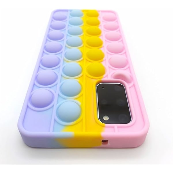 S20 FE Skal för Samsung S20 FE Skal Sött Galaxy S20 FE Skal Sensorisk Tryck Pop Bubbla 3D Fidget Leksaker Tonårsflickor Kvinnor Pojkar Barn Avslappning