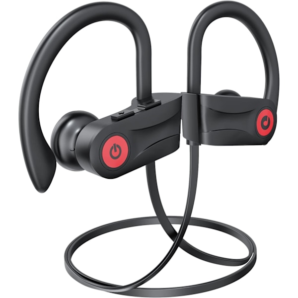 Bluetooth-kuulokkeet, langattomat nappikuulokkeet 16 tunnin toistoajalla Bluetooth 5.3 Langattomat kuulokkeet HD Deep Bass Stereo Sound Isolation IPX7 Vedenpitävä E Black