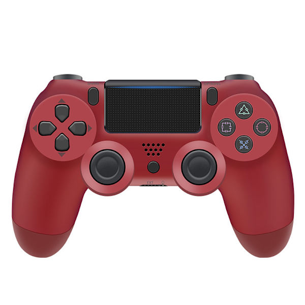 Trådlös Bluetooth 4.0 Vibrerande Gamepad med Ljus för PS4 Red