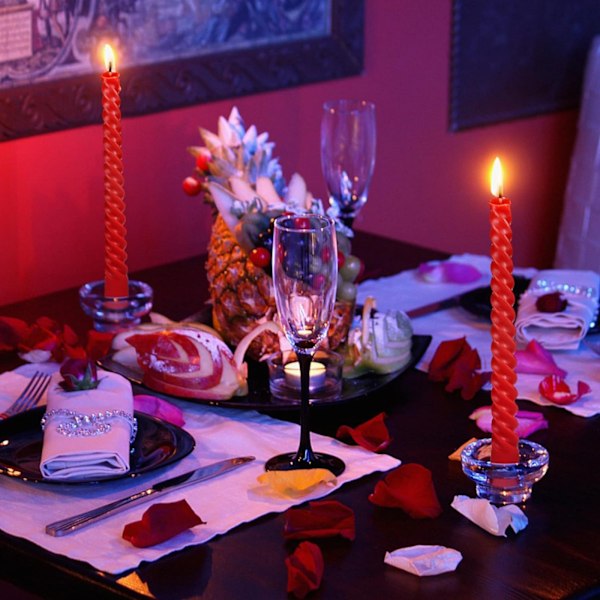 Silver Spiral Taper Candles Dinner Hushåll Doftljus för Semester Födelsedagsfest Bröllop 4 Pack