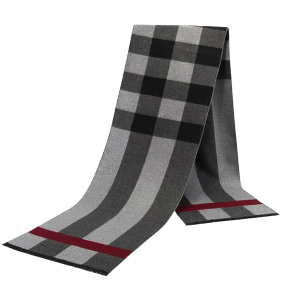 1 st ny varm halsduk för män, förtjockad plädimitation av kashmirscarf för höst och vinter (180*30 cm)