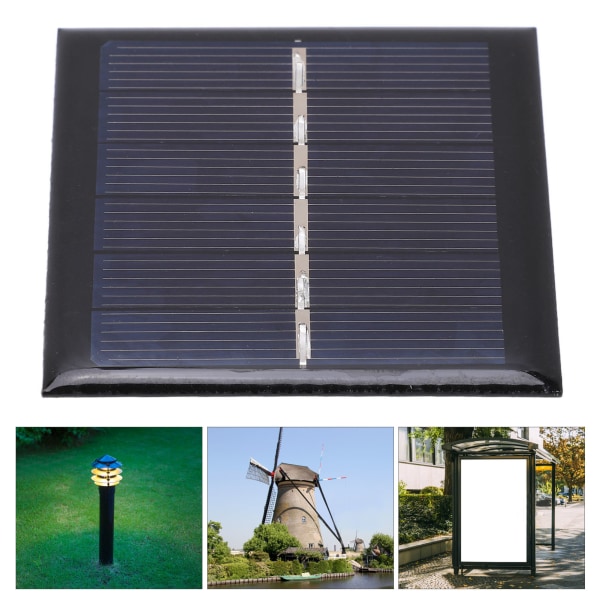 Bærbar 0,6W 3V polysilicium solcellepanel nivå A solcellelading brettmodul for solhagebelysning
