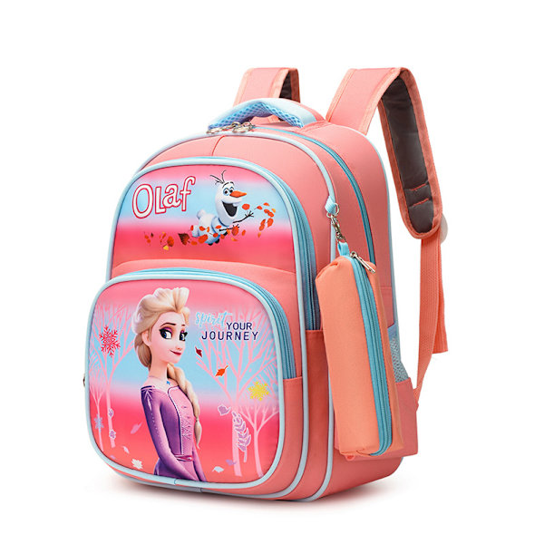 Skolesekker for barn, 3D tegneserie barnesekker for skolegutter jenter barnehage barneskole småbarnssekk Pink