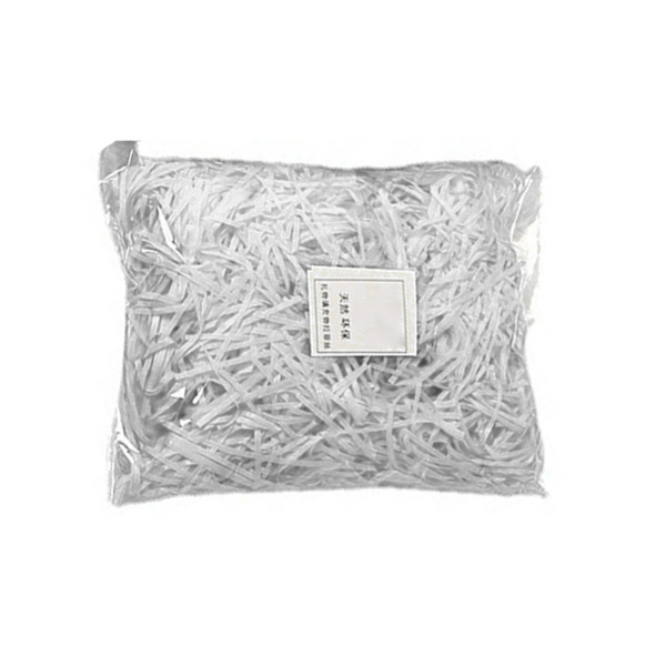 Pappersstrimlare Fyllning Utsökt Ljusa Färger Luktfri Raffia Fyllning Presentförpackning Stoppning för Presentförpackning Dekoration White 30g