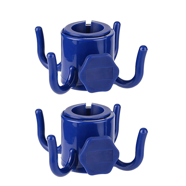2-pack strandparasollhängande krok med 4 krokar plastparasollhängande för handdukar hattar kläder väskor