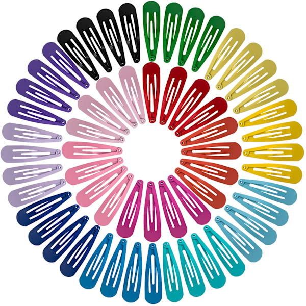 60 kpl hiuspinnejä, liukumattomat hiuspidikkeet, 2 tuuman metalliset hiusneulat, tarvikkeet taaperoille, tytöille, lapsille, teini-ikäisille, naisille mixed color