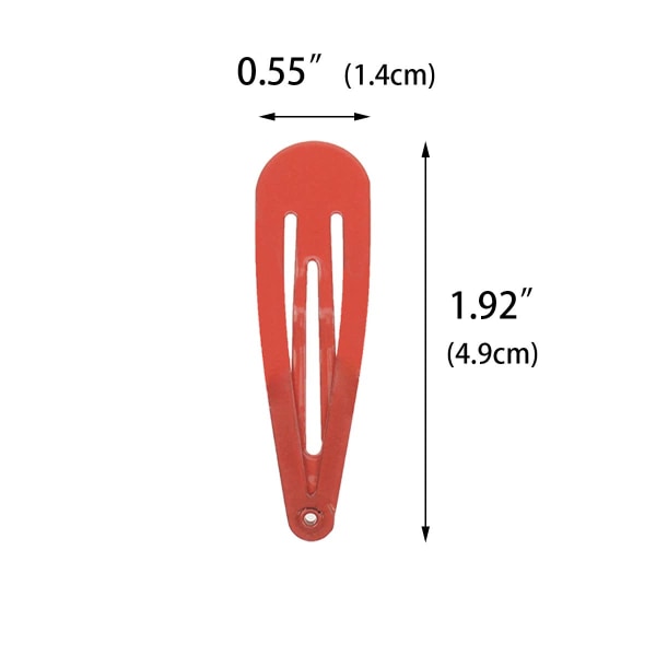 40 kappaletta punaisia metallihiusneuloja, 2 tuuman hiuspinnit naisille red