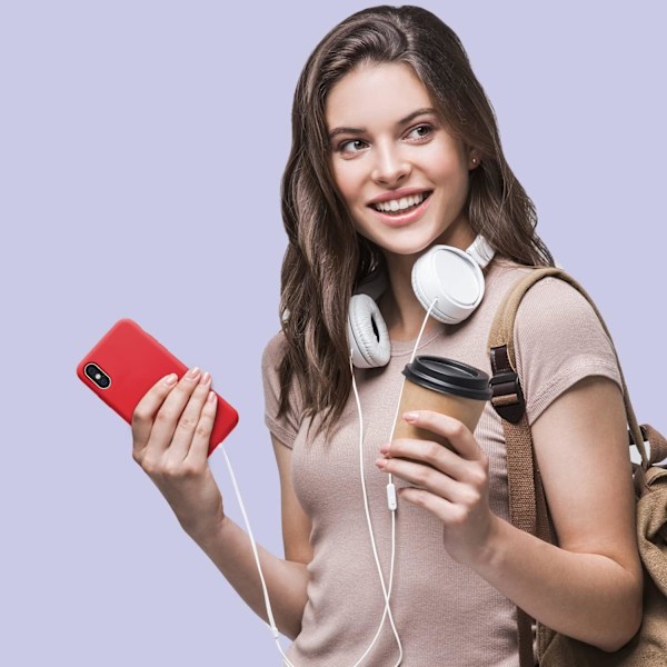 Etui til iPhoneXS Max, flydende silikone gel gummi telefonetui, iPhoneXS Max 6,5 tommer stødsikkert slankt blødt mikrofiber Li