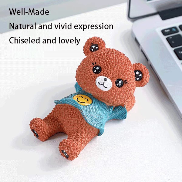 Telefonholder Mobiltelefonholder til Skrivebord Sød Telefonholder iPhone Holder Telefonholder Kawaii Skrivebordstilbehør Bjørnedukke Telefon Sta