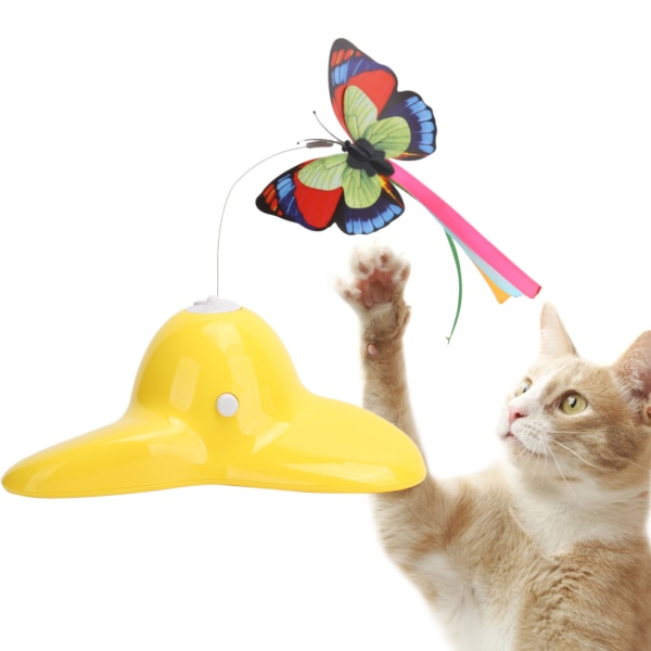 Sähköinen kissalelu perhosilla Pyörivä kissalelu Interaktiivinen kissan leikkilelu