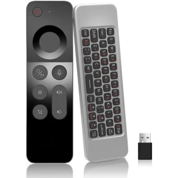 W3 Air Mouse 4-i-1 W3 Röstfjärrkontroll 2,4g trådlös fjärrkontroll för Nvidia Shield/Android Tv Box/PC/Projektor/HTPC/Allt-i-ett PC