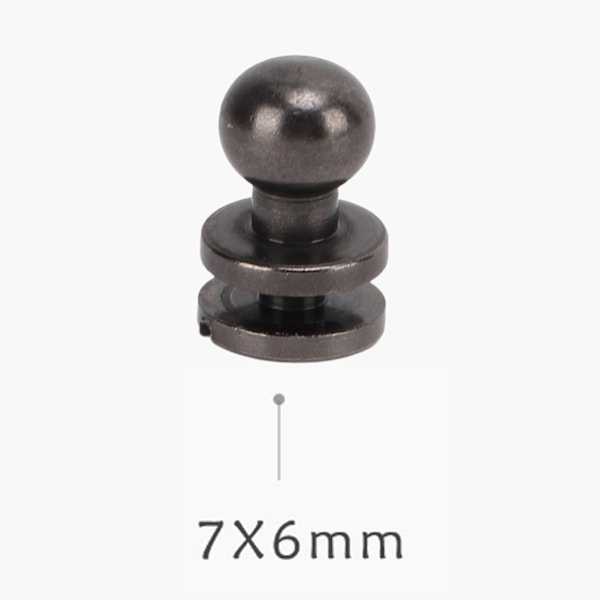 20 sett messingnagler Rustmotstand Rundhode skruer DIY tilbehør for vesker sko 7x6mm
