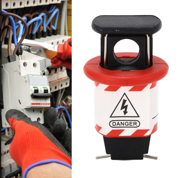 Pin Out Standard Säkring Lås Säkerhet Miniatyr Elektrisk Luft Brytare Switch Handtag Lockout för Power Isolering