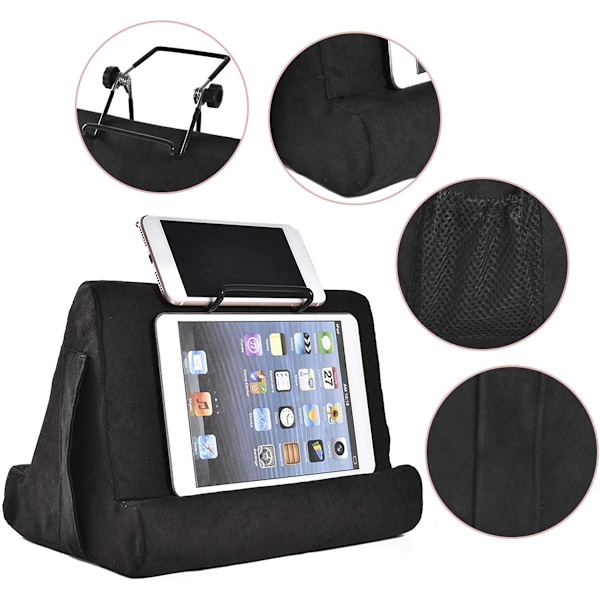Tablet Holder Pude, Blød Tablet Holder, Multi-Vinkel Tablet og Bogholder, Lazy Stand Sengestol, e-læsere, Magasiner