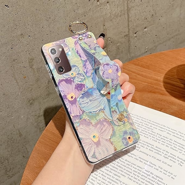 Galaxy Note 20 -kuori rannekkeella ja jalustalla, erittäin ohut IMD-iskunkestävä suojakotelo Samsung Galaxy Note20 5G 2:lle