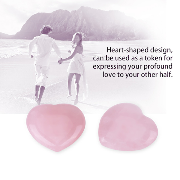 4 st Rose Quartz Hjärtformad Rosa Kristall Healing Sten Halvädelsten Dekor